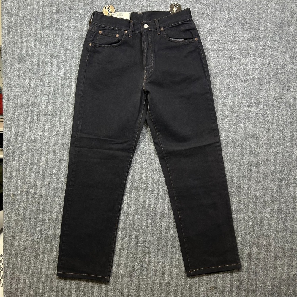 VTG Replay Blue Jeans Men's Black Denim Overdyed Straight Button Fly 33X30